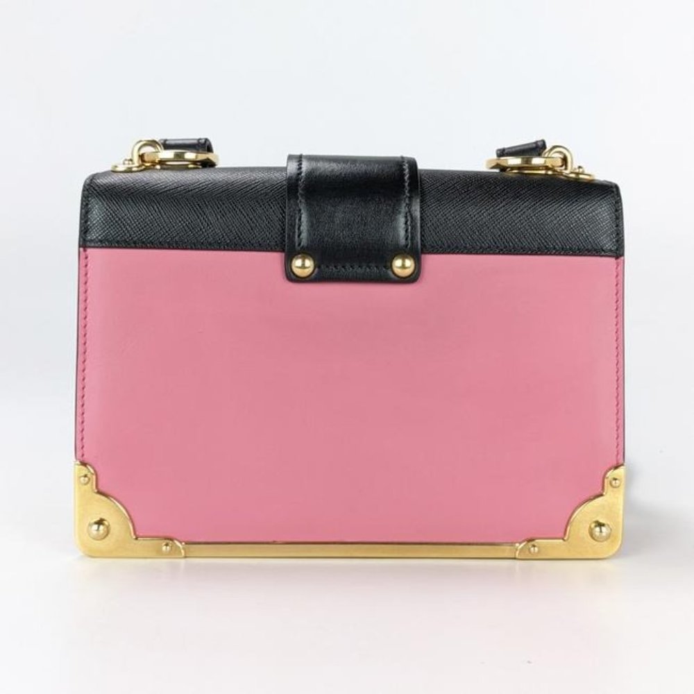 SOLD Prada Cahier Lightning Heart Studded Medium Pink Leather Cross Body Bag - Picture 2 of 10